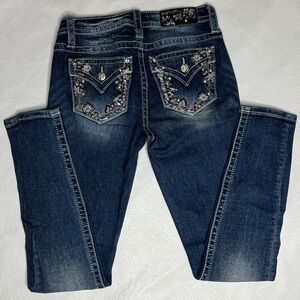 Miss Me Mid Rise Skinny Jeans Embellished 26x30